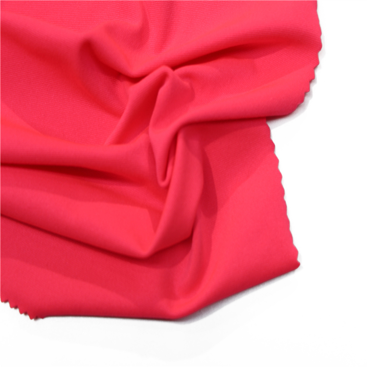 Ubushinwa Bugurisha 92% Polyester 8% Spandex Weft Knit Plain Jersey kumyenda yimikino
