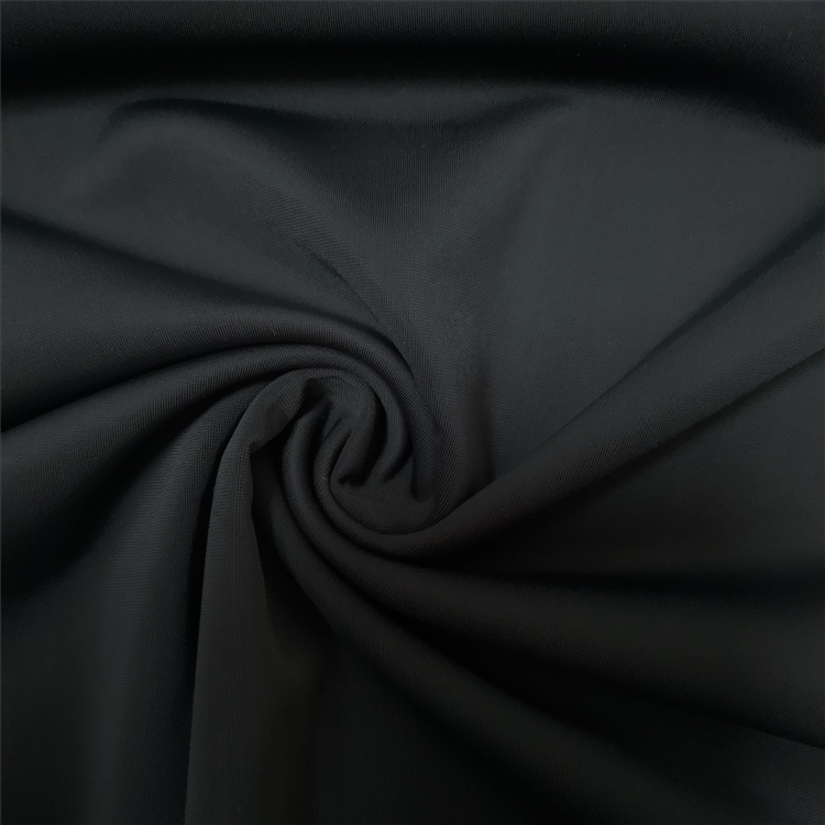 2021 hot sale fashion design elastic poly spandex black sportswear fabric with high quality