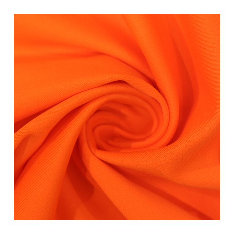 82% poliester 18% spandex țesătură tricot tricot portocaliu fluorescent țesătură pentru jambiere sport