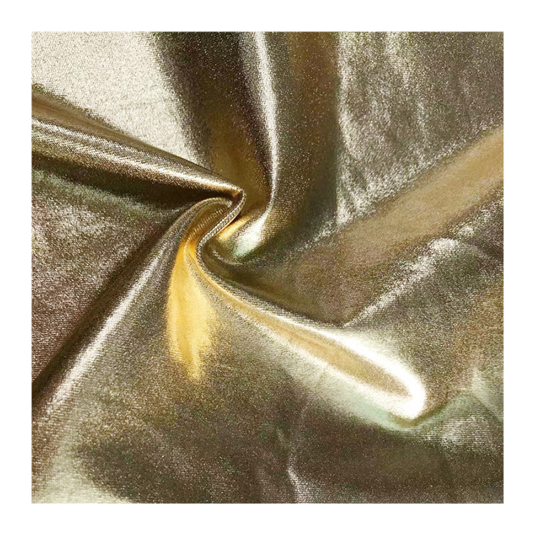 Fashion Gold Foil Yoga Pants Fabric 92% Polyester 8% Spandex Sport Fabric