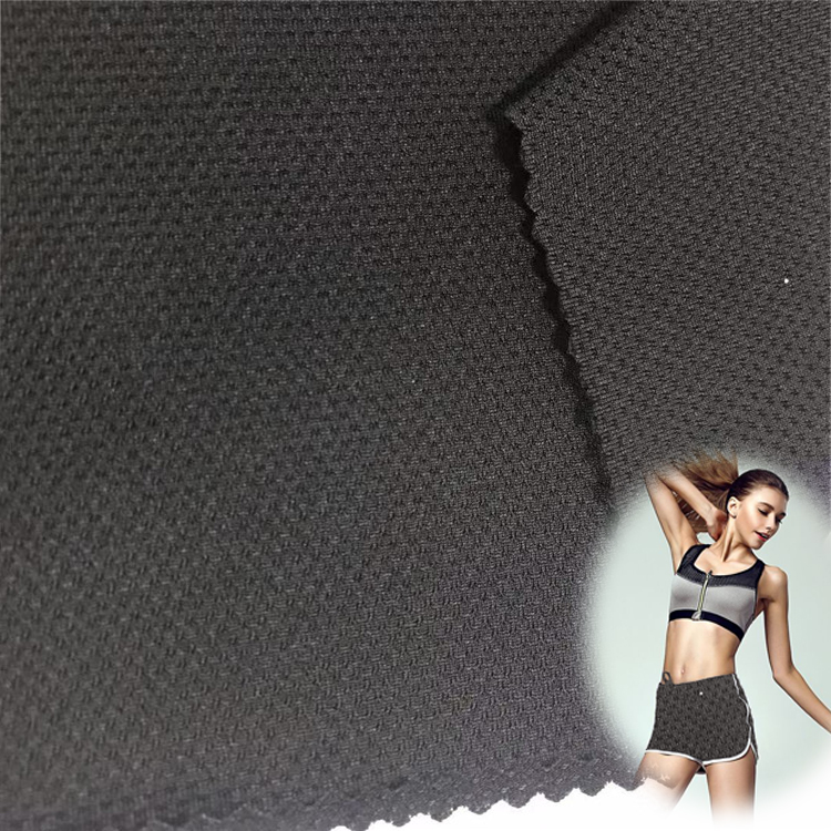 China Manufacturer Wholesale Price 98 Polyester 2 Spandex Breathable Mesh Activewear Elastic Fabric