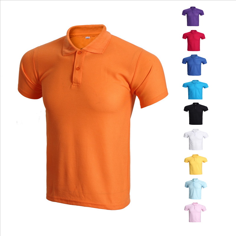 11 plain colors polyester summer breathable quick dry custom OEM logo printing men polo t shirt
