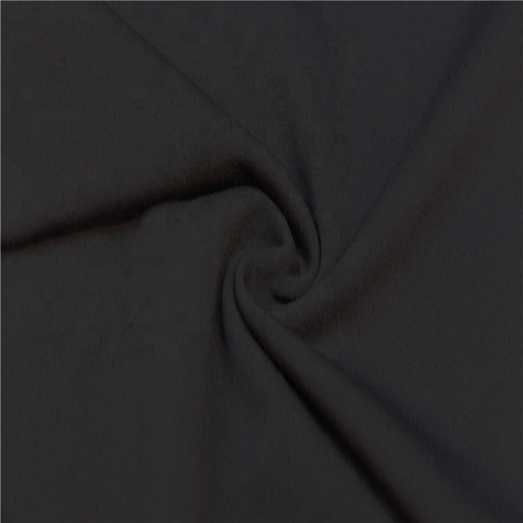90% polyester 10% spandex svart borstat leggingstyg elastiskt antibakteriskt tyg