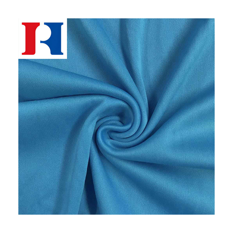 BEST SELLING HT207070 100%POLYESTER KNITTED INTERLOCK FABRIC FOR SPORTSWEAR