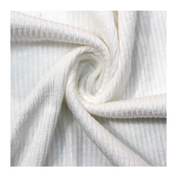 Prilagođeno rješenje 97% pamuk 3% spandex rebra za tkaninu za majice