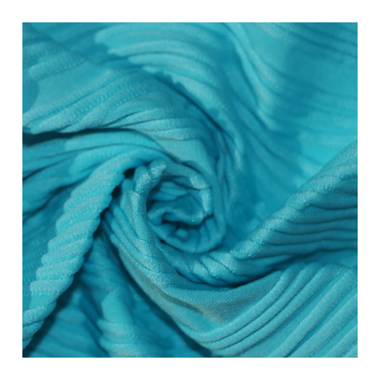sky blue 92% poly 8% spandex weft wave knitted fabric bagong jacquard swimwear fabric