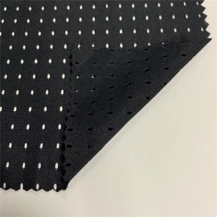 Trade Assurance!China Gold Supplier Black Mesh Fabric 86% Polyester 14% Spandex Breathable Sportswear Fabric