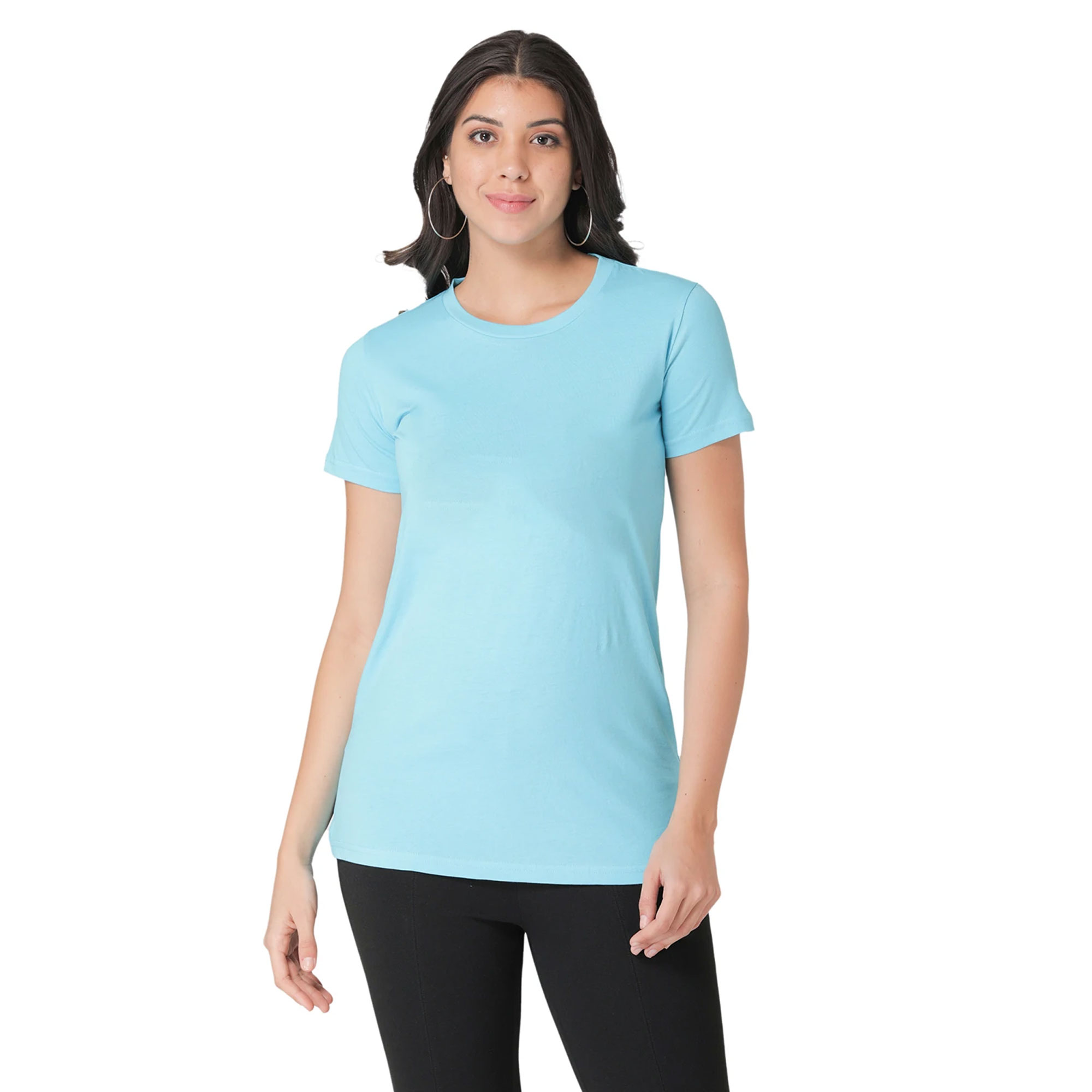 Åndbar kvinde T-shirt Polyester Komfortabel T-shirt med tryk