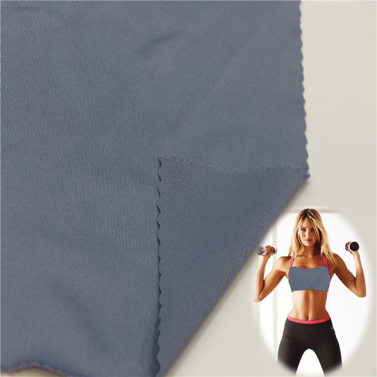 Umgangatho oPhezulu we-88 Polyester 12 Spandex Soft Shrink Resistant Resistant Sportswear Athletic Fabric
