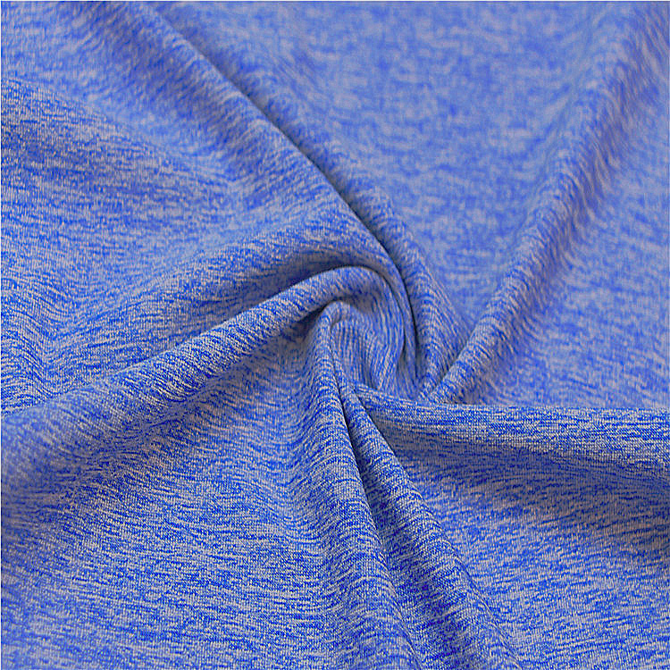 Hot Sale Space Dye Wicking Poly Spandex Tissu Tissu de vêtements de sport résistant au rétrécissement
