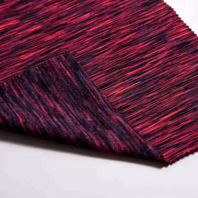 peşəkar kosmik boya fleece 94% polyester 6% spandex parça quru uyğun idman parça