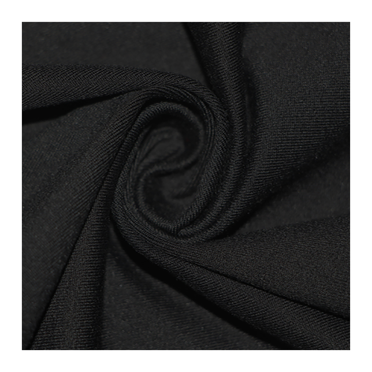 Tissu polyester spandex tricoté en trame tissu de pêche en jersey hautement élastique