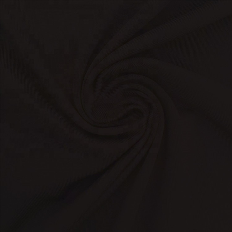 2021 Simple Solid Black Economical Good Stretch Bike Jersey Fabric 95% Polyester 5% Spandex Fabric
