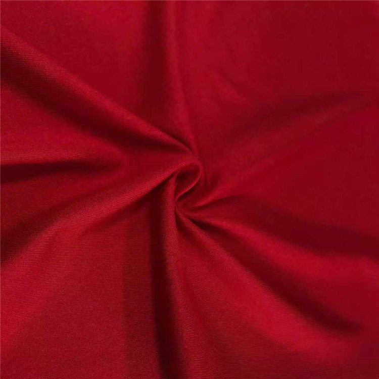 Spandex à séchage rapide de couleur unie rouge et tissus en élasthanne Tissu Spandex extensible pour vêtements de sport