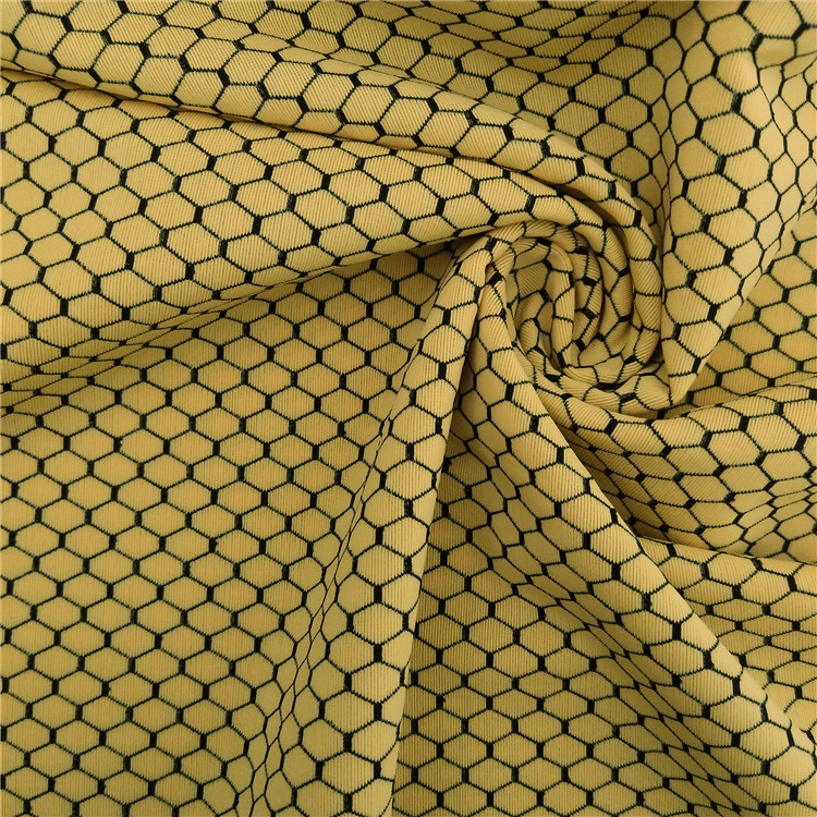 china hot selling spandex honeycomb t shirts jersey fabric quick dry polyurethane fabric