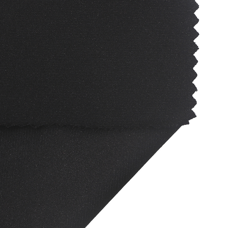 Китай производитель на заказ сплошной черный цвет 95% полиэстер 5% спандекс спортивной одежды Джерси ткань