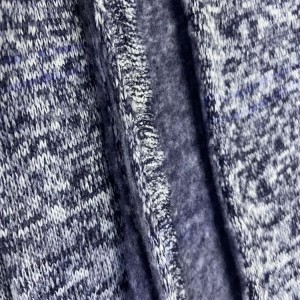 Thick needle cationic 2 tone french terry soft loop velvet fabric for sweatshirt hoodies men fleece sweat pants fabric
