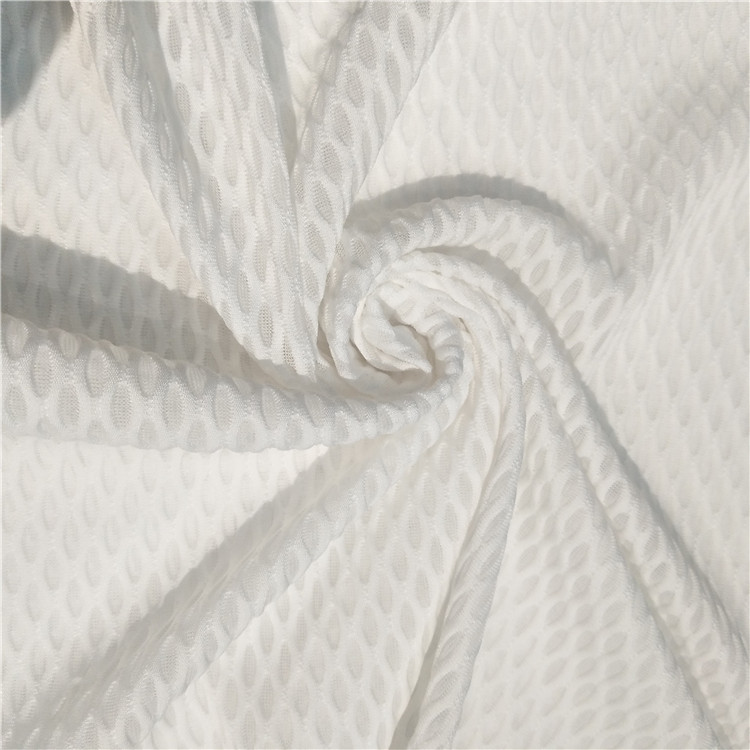 çmimi me shumicë i lirë 95 poliestër 5 material elastik me ngjyrë të bardhë të ngurtë pëlhurë rrjetë
