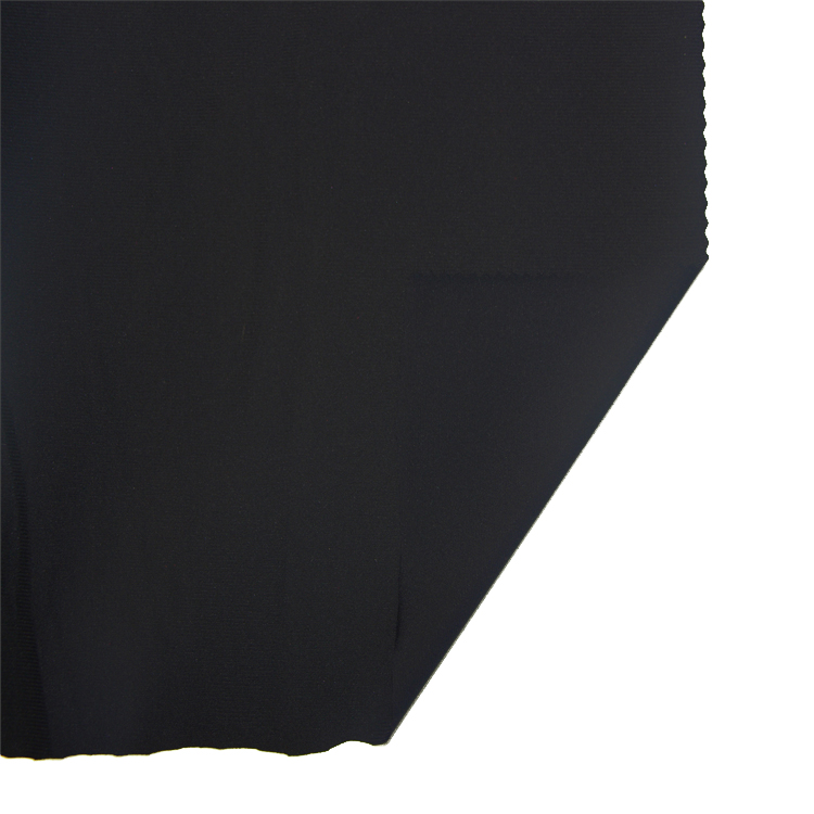 Tecido de roupa de yoga de alta qualidade de nylon elastano preta elástica