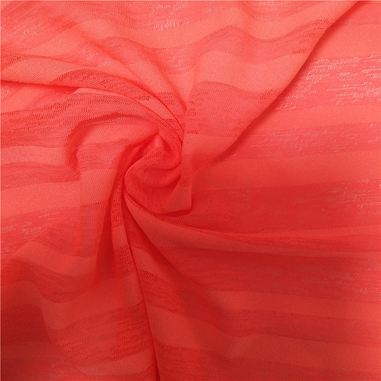 China hot selling stripe Jersey polyester fabric cooling poly spandex fabric for swimwear yoga