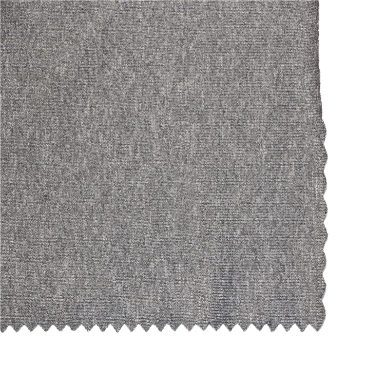 melange grey na kulay 92% polyester 8% spandex anti mite plain jersey fabric para sa pantalon na pantalon