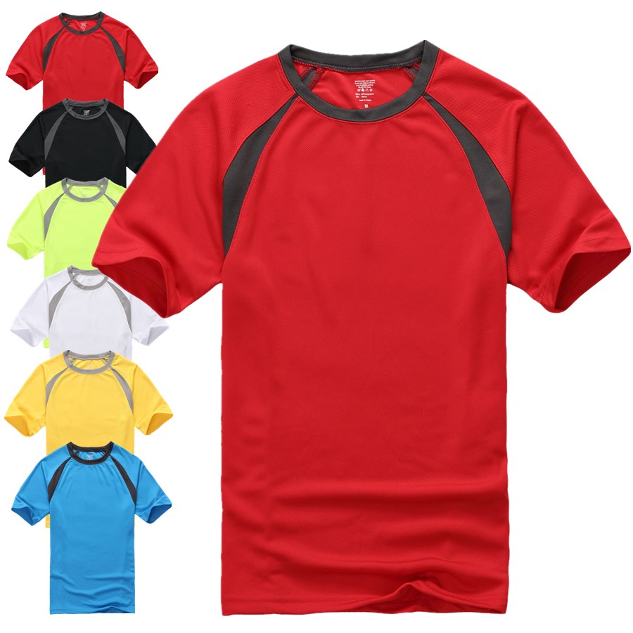 Outdoor sports o neck blank dry body fit t-shirts wholesale