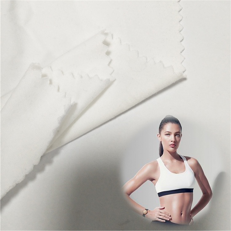 Proveïdor de la Xina Tela de ioga de refrigeració de roba esportiva elàstica de spandex blanc