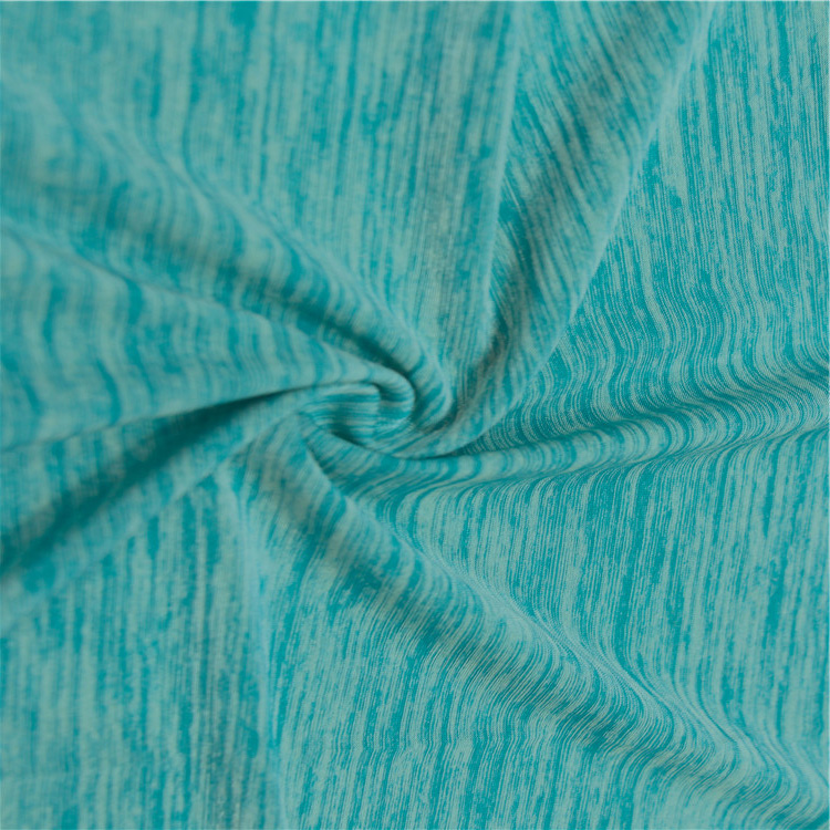 Høy formbar polyuretan stoff Space Dye Sport Jersey stoff for badetøy Yoga Fitness