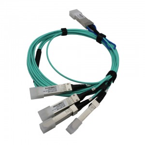 High quality 40G QSFP+ to 4x10G SFP+ Breakout AOC Cables