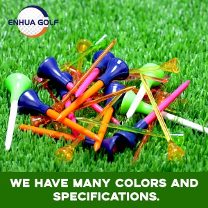 Uzlabojiet neplīstošus 83 mm liela kausa plastmasas golfa tīņus, 3 1/4 collas, samazina berzi, sānu griešanās t-ī golfa treniņiem