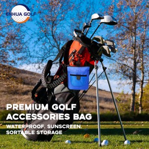 Golf Deluxe Valet Bag Storage Case Mai hana ruwa Soft Keɓaɓɓen Tees Golf Tees goge jakar golf Tee jakar jakar 600D Polyster + ulu