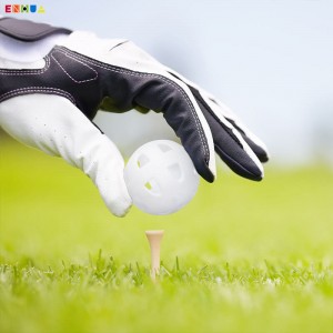 42mm Pasokan Pabrik Plastik Murah Warna Bola Golf Aliran Udara Hollow Latihan Golf Pelatihan Olahraga Bola Adjustable Kekerasan OEM/ODM