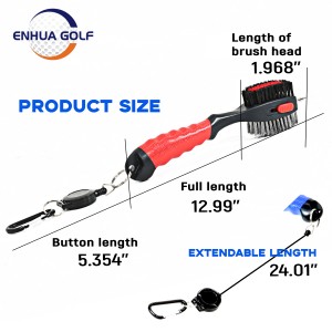Čistač četkica za palice za golf Uvlačivo šiljilo za utore Komplet za čišćenje Alat za pranje Sportski dodaci