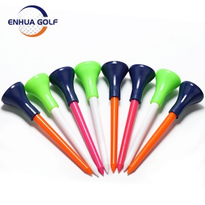Camisetas de golf de plástico irrompibles de 83mm con copa grande de 3 1/4 pulgadas para reducir la fricción lateral giratorias para práctica de golf
