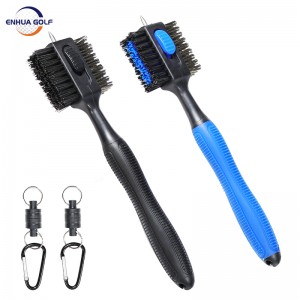New Release Mini Lightweight Stylish Golf Club Brush Magnetic clip Clubber Cleaning Tools Golf Cart Putter Brush High Quality