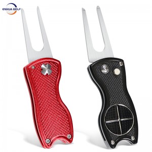OEM Retractable Golf Divot Tool with Magnetic Ball Marker Personalized Antique Wholesale Multi Function Golf Repair Divot Tool