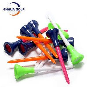 गोल्फ अभ्यास के लिए अटूट 83 मिमी बिग कप प्लास्टिक गोल्फ टीज़ 3 1/4 इंच घर्षण साइड स्पिन टी को अपग्रेड करें