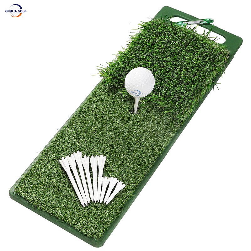 Hot sale on Amazon Latest Design Lightweight Golf Hittting Mat Hand-held Portable Grip Reliable Manufacturer Imported Durable PP grass Synthetic Turf Super Anti-slip Rubber Base Featured Image