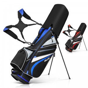 HUAEN Lightweight Golf Stand Bag with 7 Way Full-Length Dividers, 6 Zippered Pockets, Automatically Adjustable Dual Straps，Elegant Design