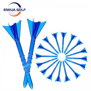 Logo e personalizuar me shumicë e printuar Dizajn i ri I trashë 83 mm i trashë Golf Tee Tee Golf Golf Tee Plastike Golf Tee Super fine dhe me rezistencë të ulët