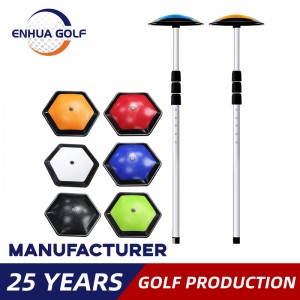 Hadiah Golf Casting 4 Roda Logam Biru Beg Perjalanan Golf Tiang Sistem Batang Sokongan dengan Beg Penutup Golf
