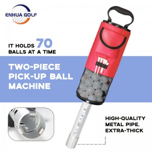 Retriever de bolas de golf de aluminio con bolsa de pelusa Selector de pelotas de pelotas de metal fundido accesorios de golf desmontables