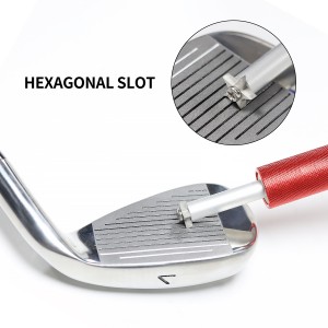 Uusima disainiga Golfiklubi puhastusteritaja Multifunktsionaalne golfiputteri soone teritaja Magnetiline bulkle Sobib U/V-soonele