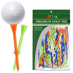 4 Prongs Plastic Golf Tees OEM ODM New Arrival Double-deck 83mm golf tee manufacturer cheap custom logo print high quality cheap price Durable Eco-friendly