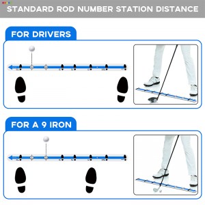 OEM Aluminum Alloy Golf Trainer Aid Calibrated Putting Ruler Practice Alignment Guide Rail OEM Golf Putting Alignment Rail