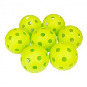 ცხელი გაყიდვა Amazon Factory-ზე OEM 72mm Dia EVA Solf Multicolor Practice Baseball Ball Plastic Airflow Practice Floorball Ball