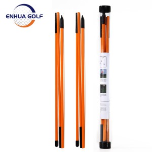 2 Pek Foldable Golf Praktek Sticks kalawan Jelas Golf Praktek Bola Golf Swing Palatih