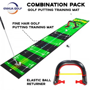 ชุดฝึกซ้อมกอล์ฟของ Training Mat และ Automatic Ball Return Adjustable Putting Cup คุณภาพสูง