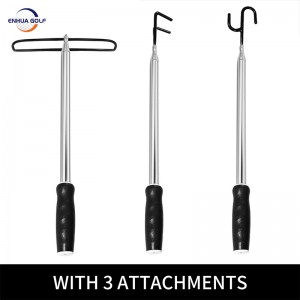 Wholesale Disc Golf Retriever Extendable Portable Telescoping Disc Pole Retriever 3 in 1 Grabber Tool with Hook Expands to 12ft for Outdoor Sports