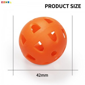42mm Fornecimento de fábrica Bolas de golfe de cores de plástico baratas Fluxo de ar oco Prática de golfe Bolas esportivas de treinamento Dureza ajustável OEM/ODM